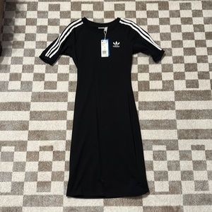 Adidas dress black midi bodycon ntw